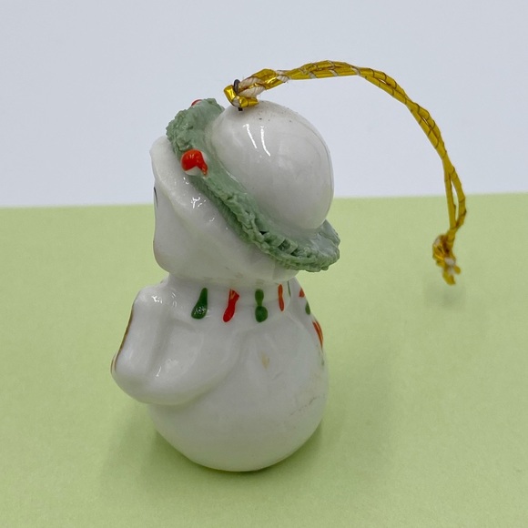 Vintage Mini Bone China Starry Eye Christmas Snowman Figurines - Picture 11 of 15